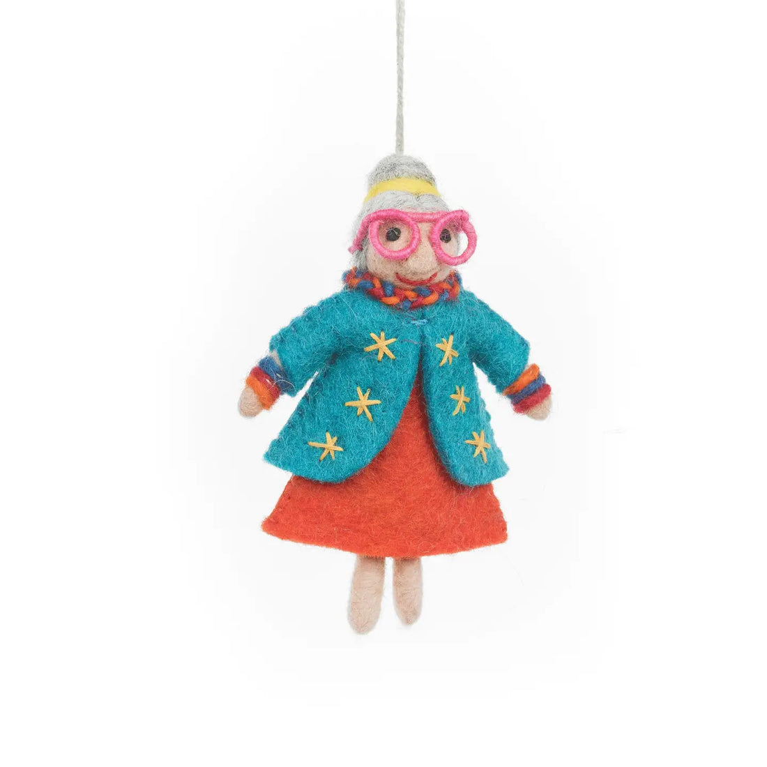 Handmade Felt Ornament - Dorothy a Groovy Grannies