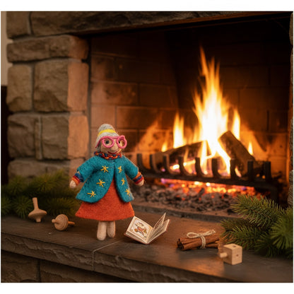 Handmade Felt Ornament - Dorothy a Groovy Grannies