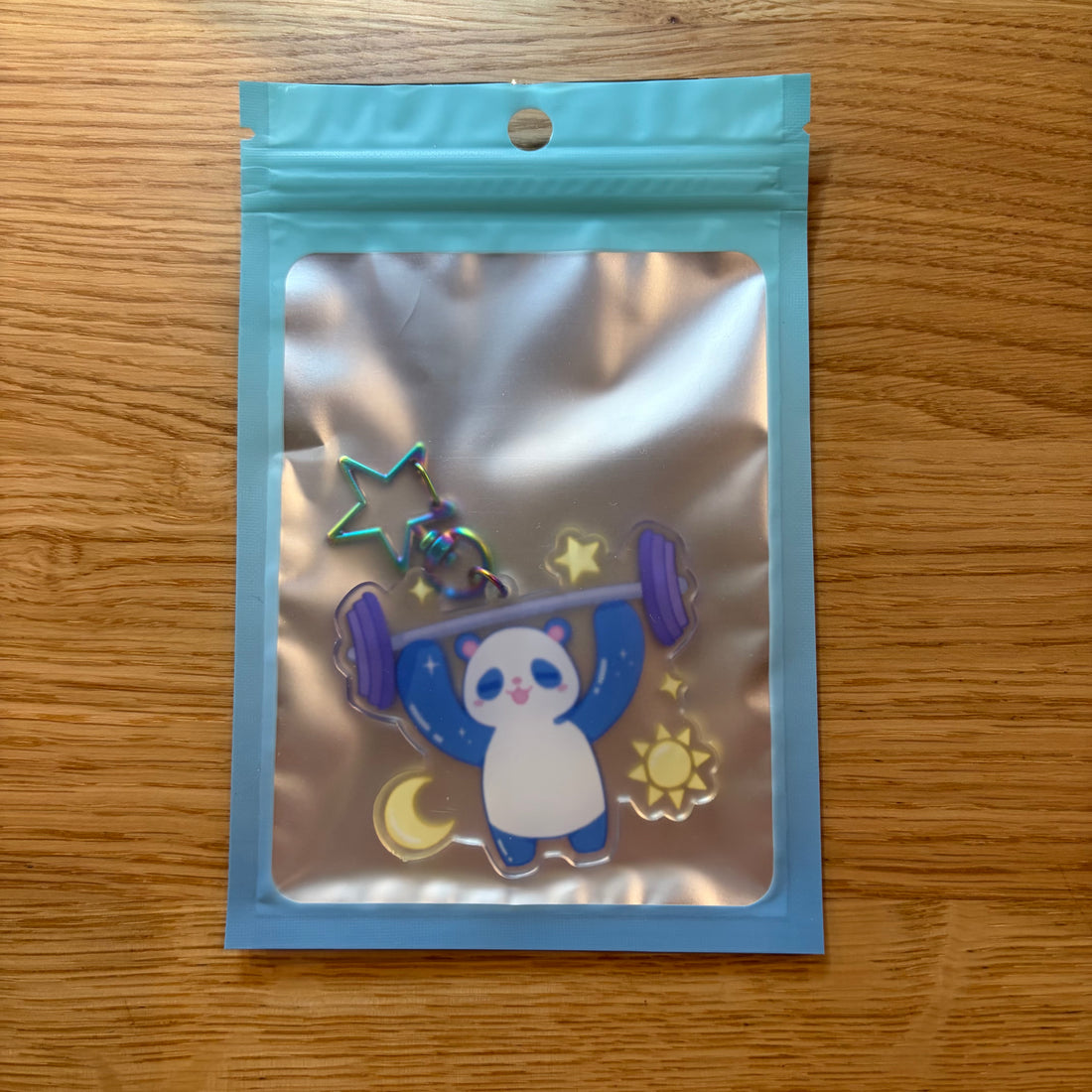 Keychain/Charm - Beary Strong (Panda)