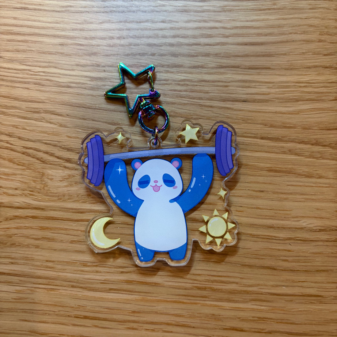 Keychain/Charm - Beary Strong (Panda)