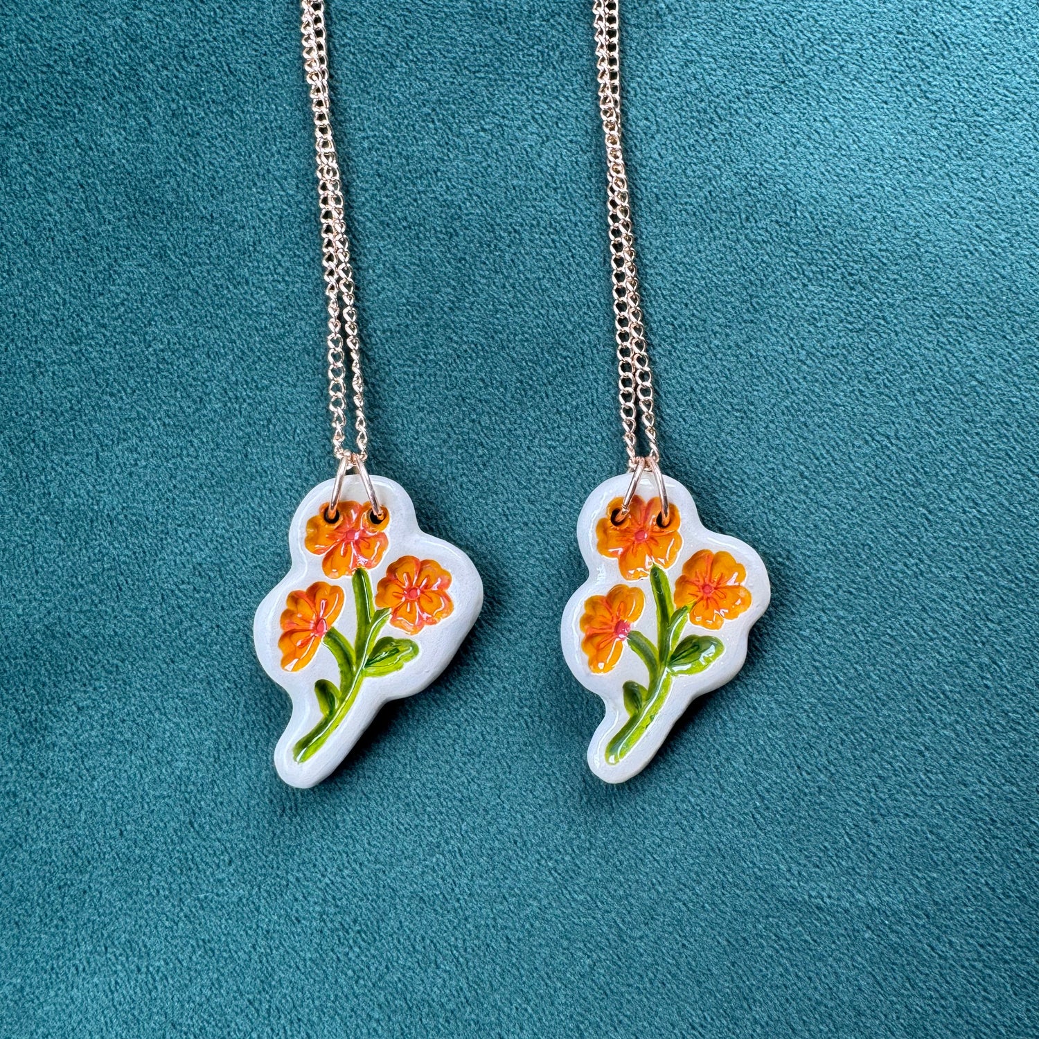 Handcrafted Pottery by Willow Yellow Flower Necklace