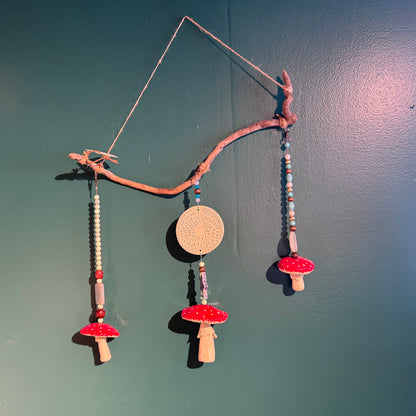Pottery by Caiti - Mushroom Mobile