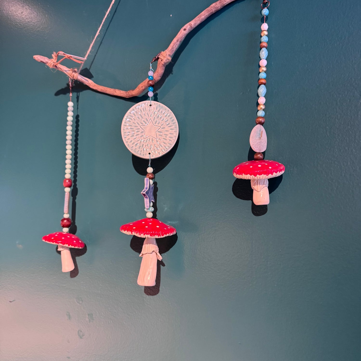 Pottery by Caiti - Mushroom Mobile