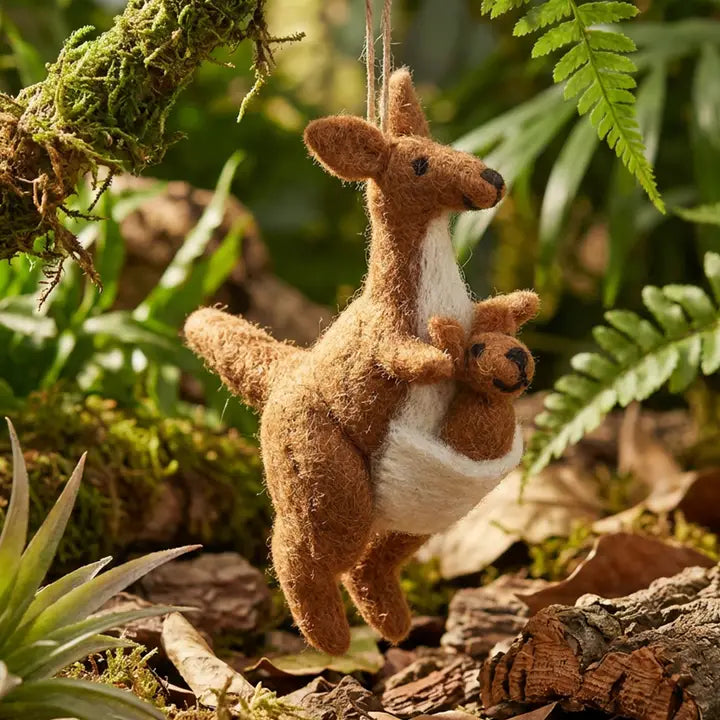 Handmade Felt Ornament - Kanga &amp; Roo