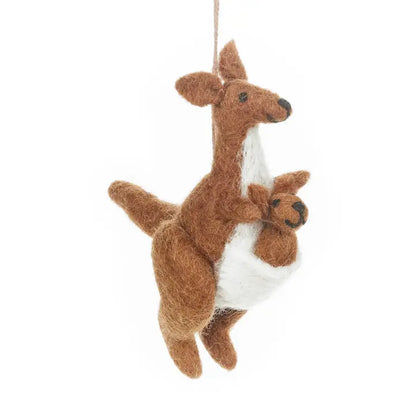 Handmade Felt Ornament - Kanga &amp; Roo
