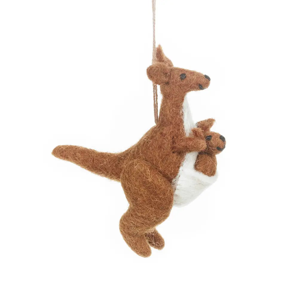 Handmade Felt Ornament - Kanga &amp; Roo