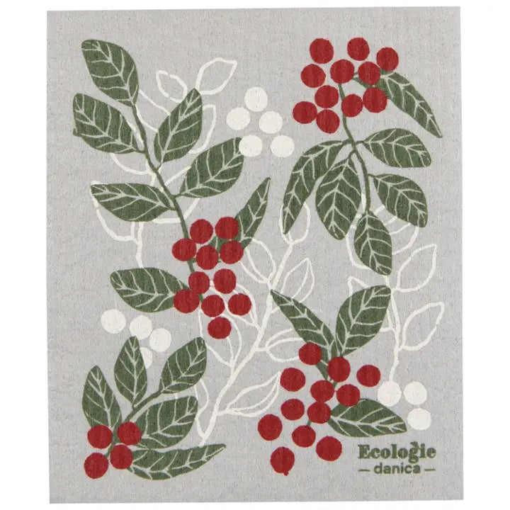 Swedish Sponge Cloth - Merry Berry Christmas