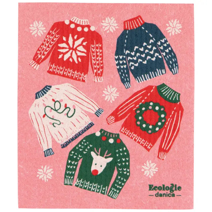 Swedish Sponge Cloth - Merry Knitmas Christmas