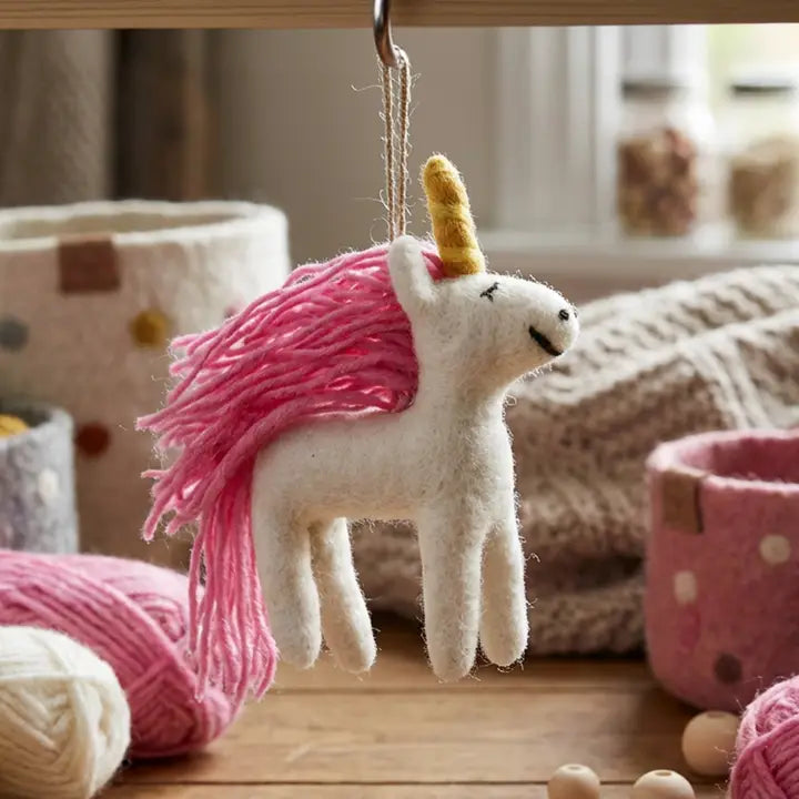 Handmade Felt Ornament - Mystic Unicorn