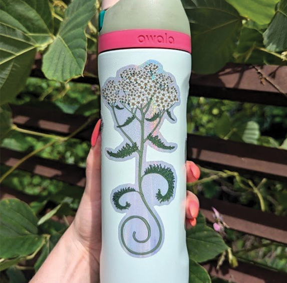 Glitter Sticker - Yarrow