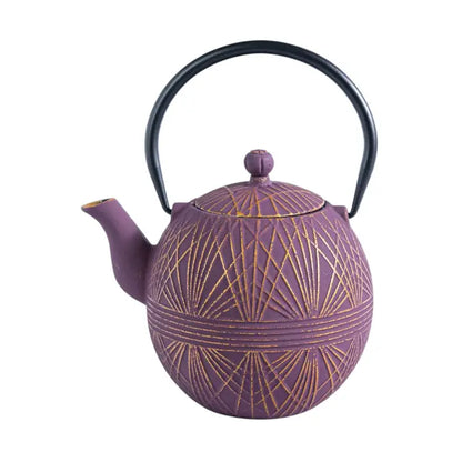 28oz Cast Iron Tea Pot Purple Yarm