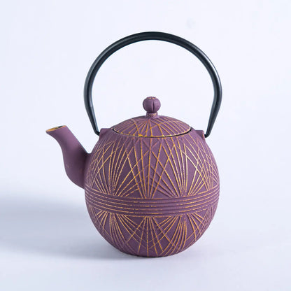 28oz Cast Iron Tea Pot Purple Yarm