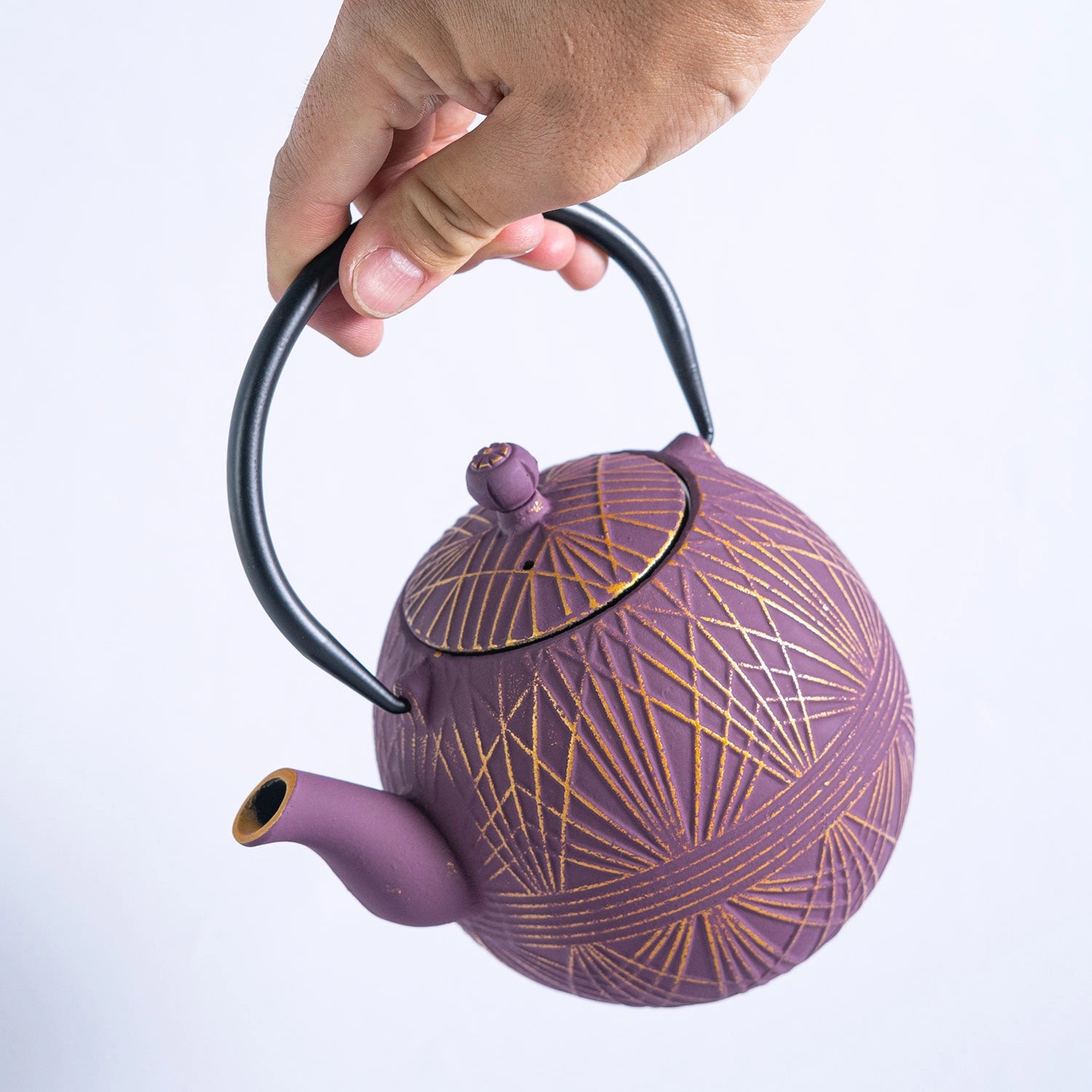 28oz Cast Iron Tea Pot Purple Yarm