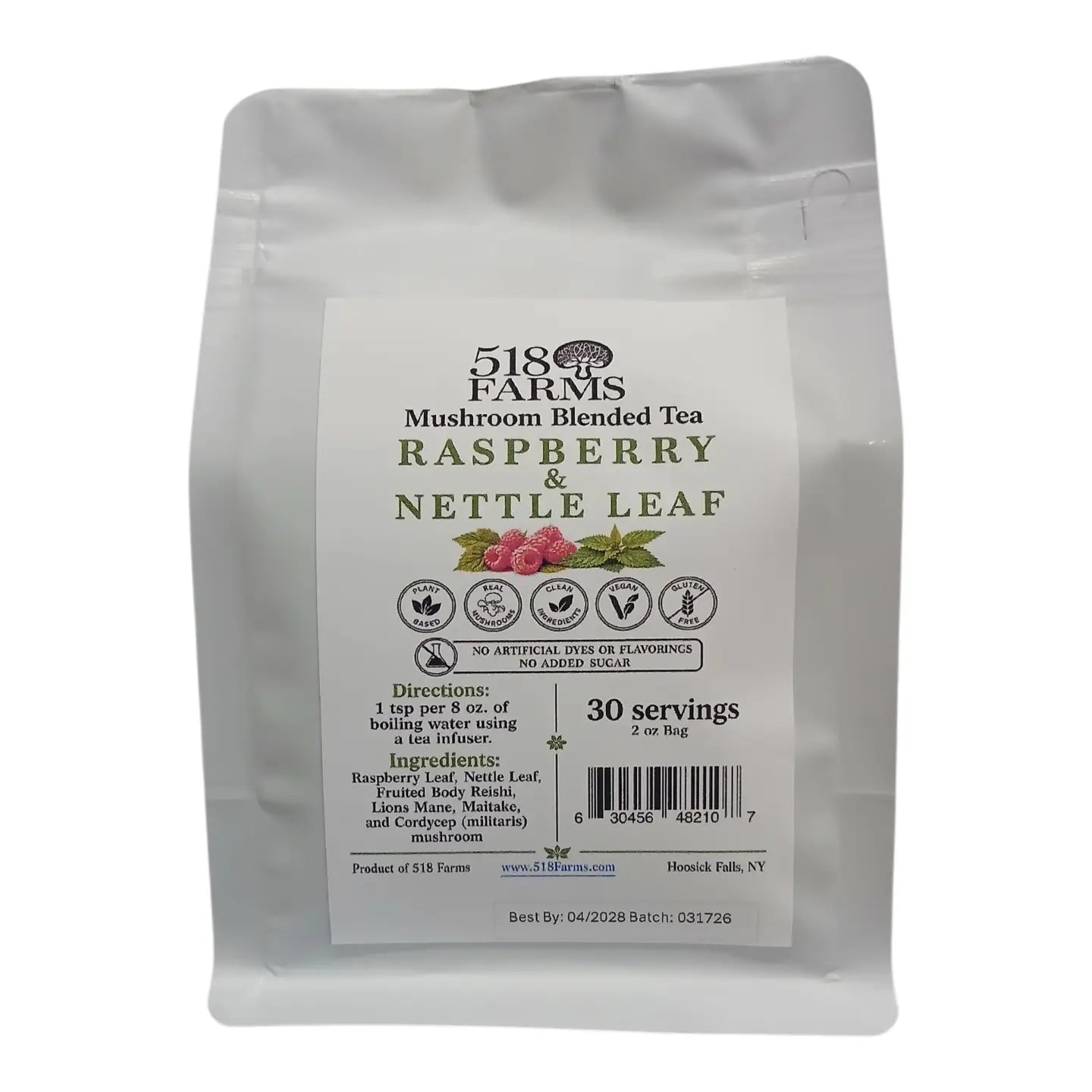 Raspberry &amp; Nettle Leaf Mushroom Tea