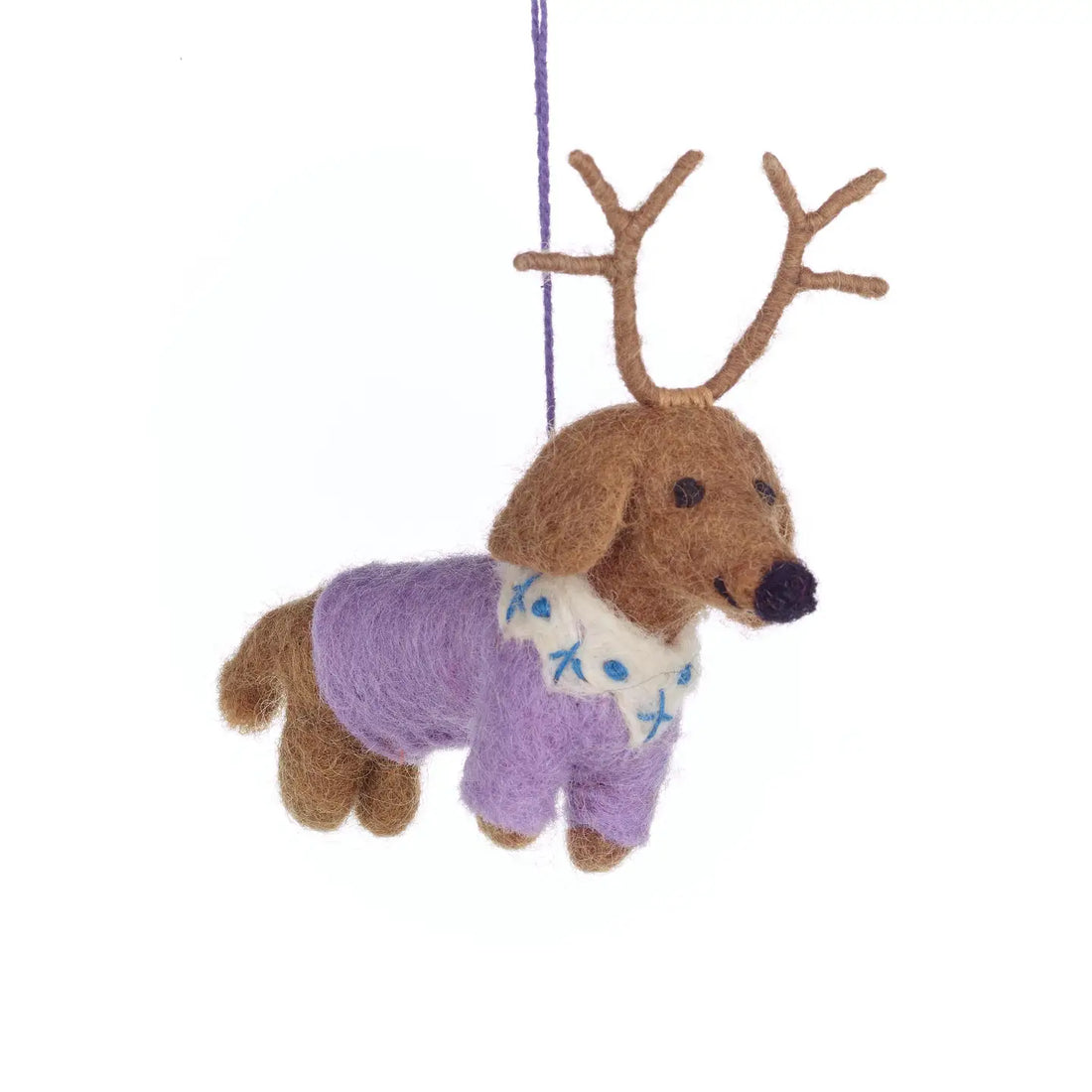 Handmade Felt Ornament - Rudy Dachshund