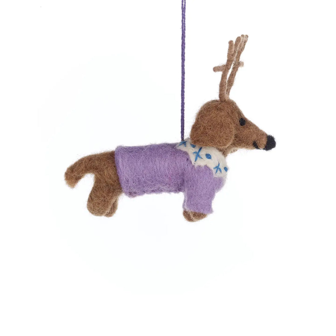 Handmade Felt Ornament - Rudy Dachshund