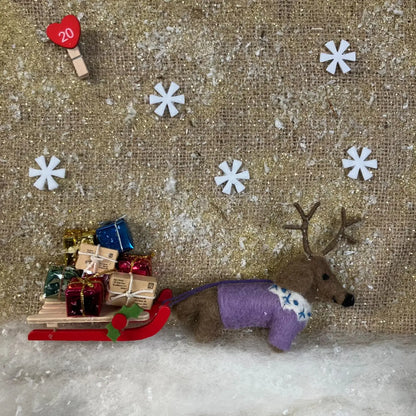 Handmade Felt Ornament - Rudy Dachshund