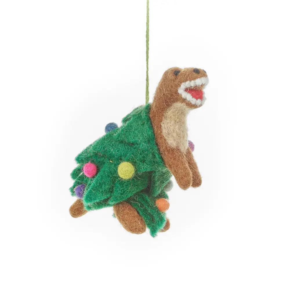 Handmade Felt Ornament - Tree-Rex