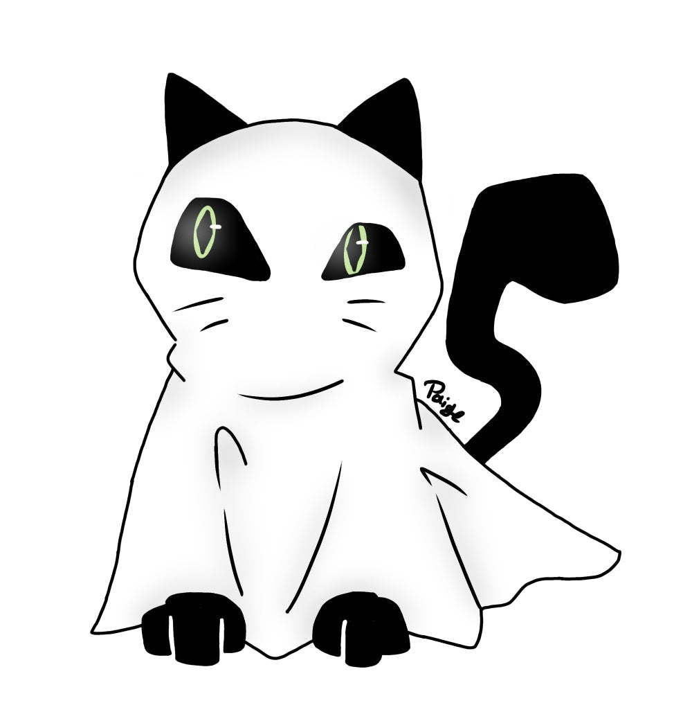 Vinyl Sticker - Cat or Ghost?