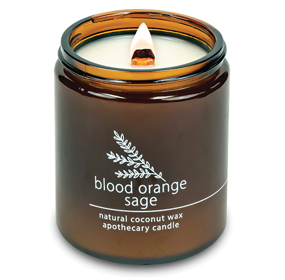 Blood Orange Sage (4 oz Wood Wick Candle)