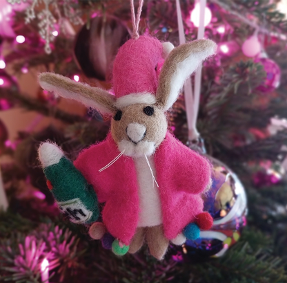 Handmade Felt Ornament - Christmas Party Animal