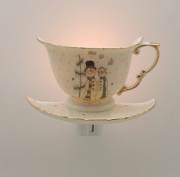 Snowman Teacup Nightlight