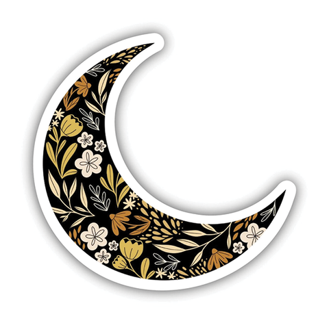 Vinyl Sticker - Floral Moon