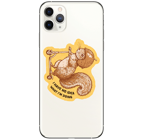 Vinyl Sticker - Scooter Squirrel