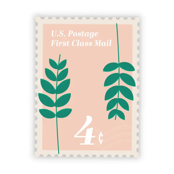 Vinyl Sticker - Leaf Us Postage Stamp