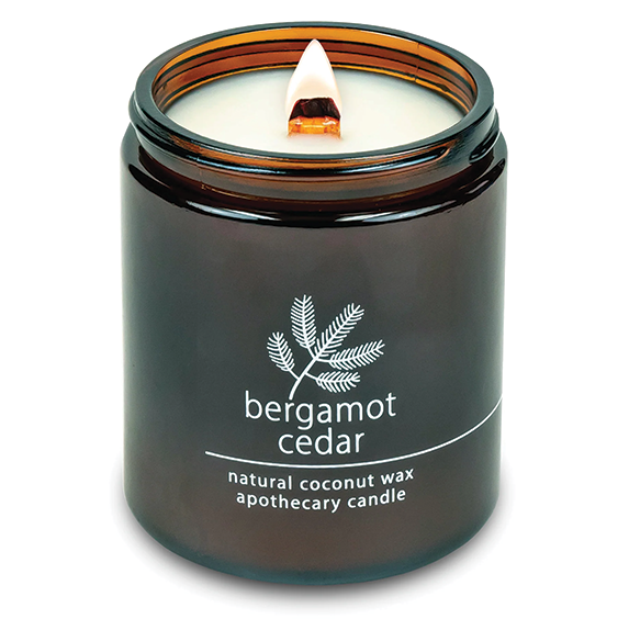 Bergamot Cedar (4 oz Wood Wick Candle)