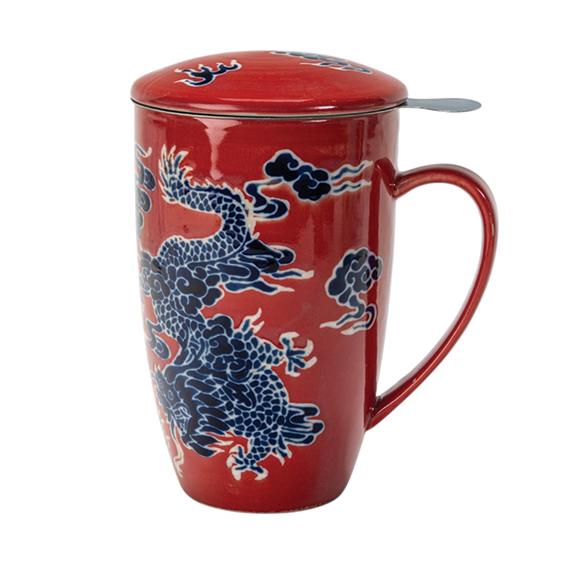 Red/Blue Dragon Mug &amp; Infuser