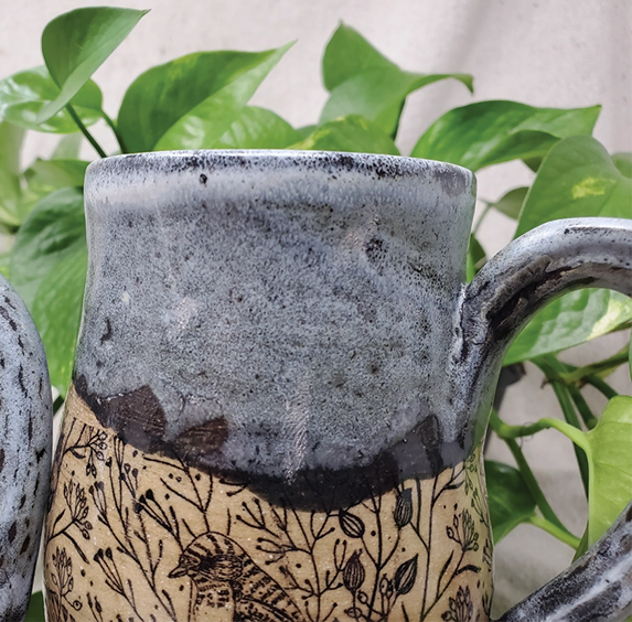 Turtle Hollow Pottery Mug - Birds & Branches