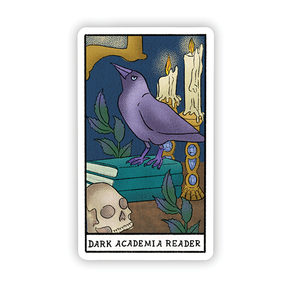 Vinyl Sticker - Dark Academia Reader Tarot