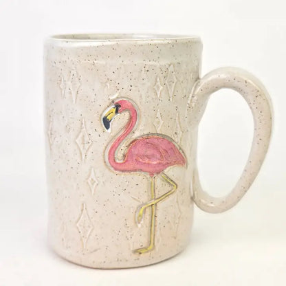 Flamingo White Mug (14oz)