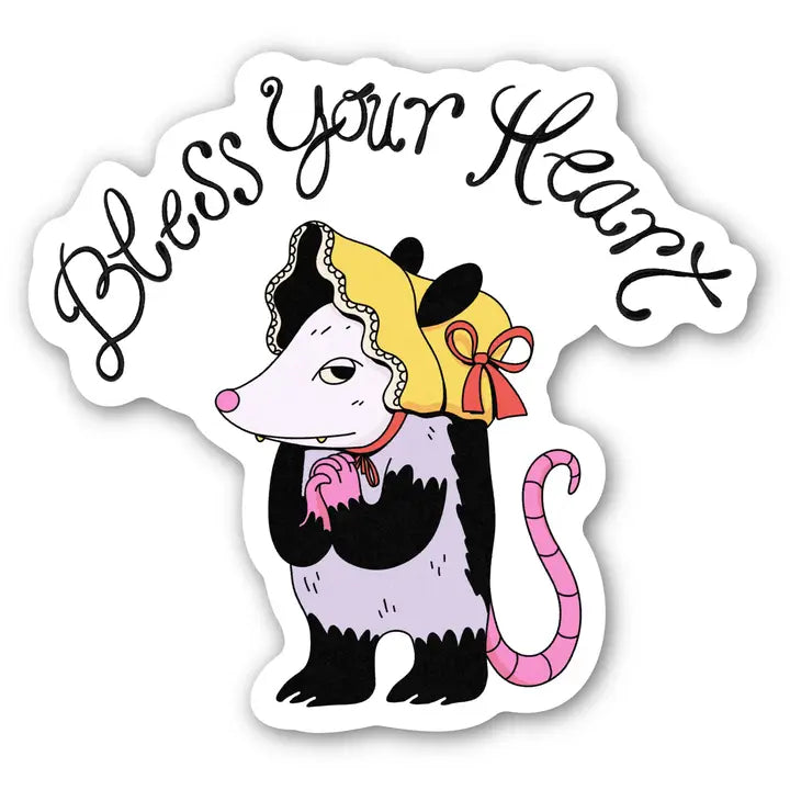 Vinyl Sticker - Bless Your Heart Possum