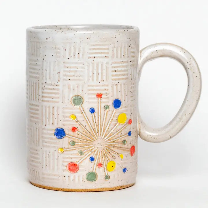 Mid Century Art Deco White Mug (14oz)