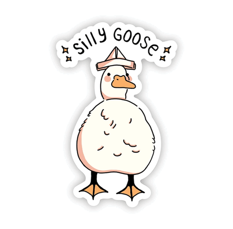 Vinyl Sticker - Silly Goose with Hat