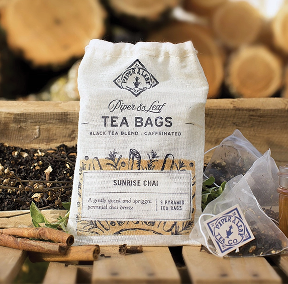 Piper &amp; Leaf Tea Bags - Sunrise Chai