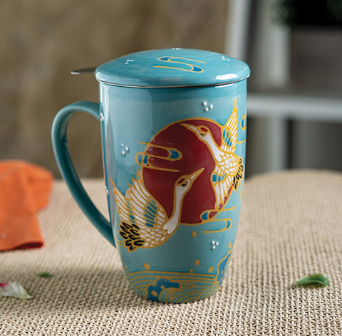 Japanese Crane Mug & Infuser