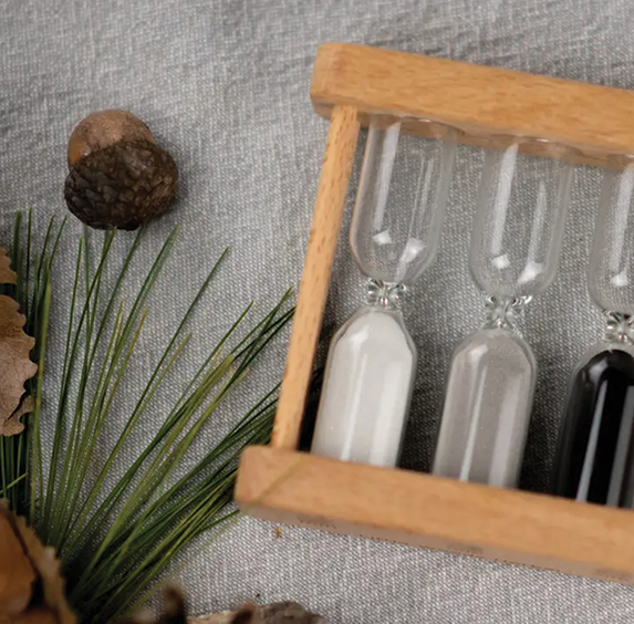 Wooden Sand Tea Timer (2, 3, &amp; 5 minutes)