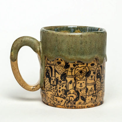 Puppy Dogs Print with Drip Edge Mug (12oz)