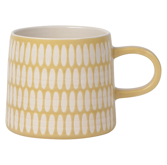 Imprint Stoneware Mug - Ochre