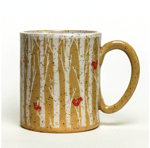 Birch Trees &amp; Cardinals Mug (12oz)
