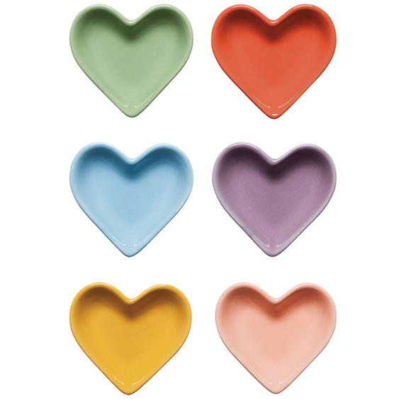 Trinket / Teabag Tray - Color Parade Hearts