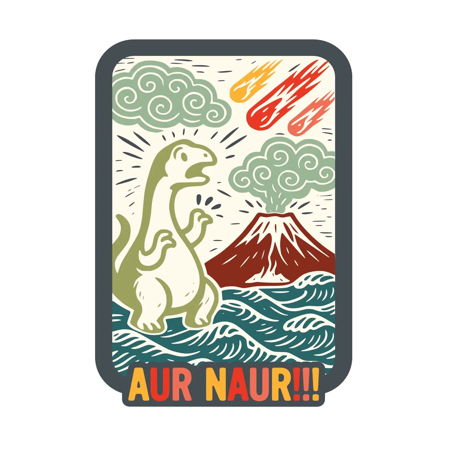Vinyl Sticker - Aur Naur Dinosaur – Leaf and Petal