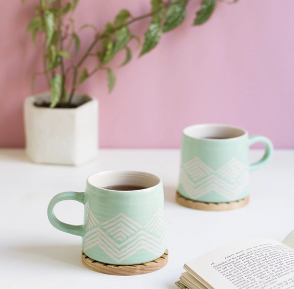 Imprint Stoneware Mug - Mint