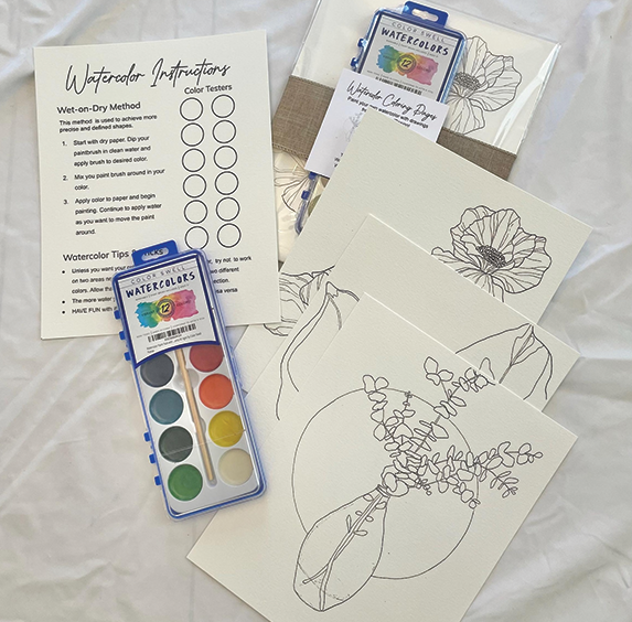 BristlesandDesign Watercolor Kit - Floral