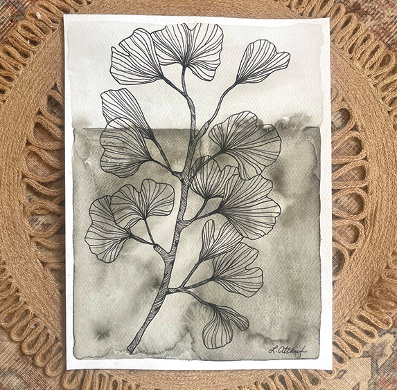 BristlesandDesign Art Print - “Ginkgo&quot;