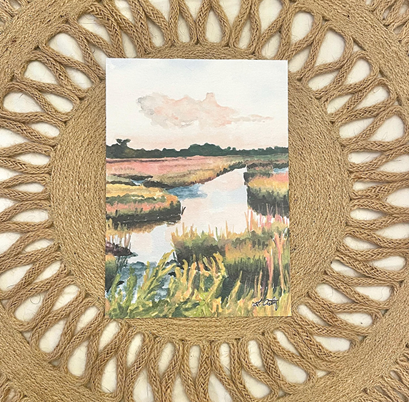 BristlesandDesign Art Print - “Sunset Marsh&quot;