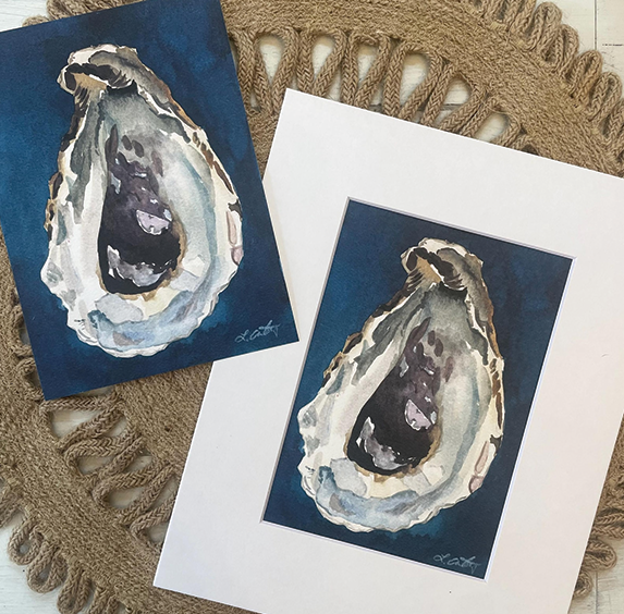 BristlesandDesign Art Print - “Blue Oyster&quot;
